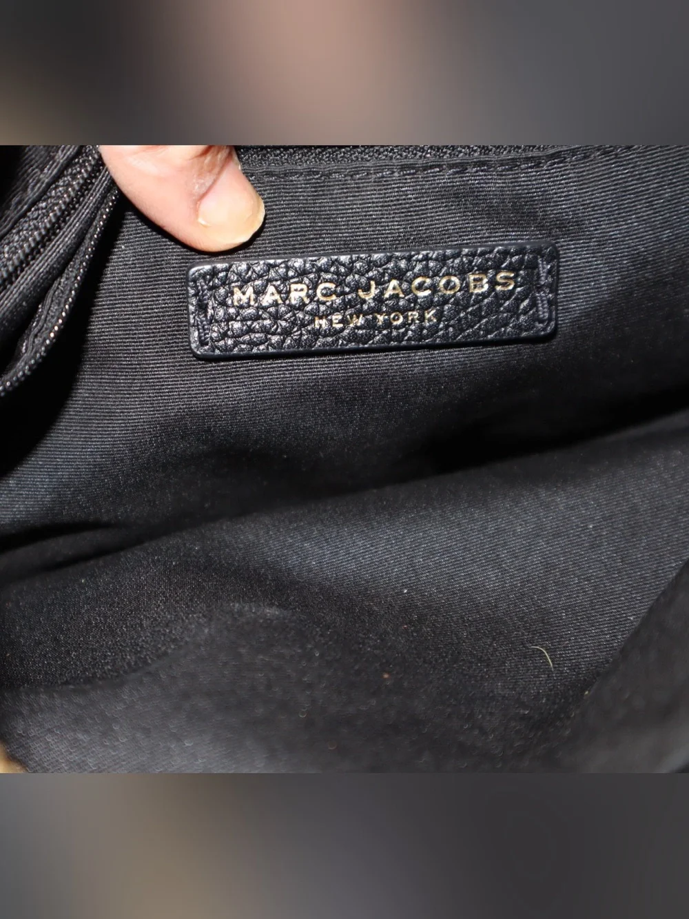 Marc Jacobs Black Pebbled Leather Shoulder Bag